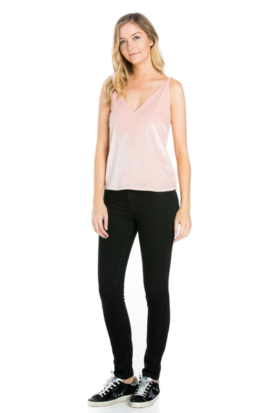 トップス TORNADO MART FEMME velour camisole Women's Seamless Triple Criss-Cross Front Cami Tank Top
