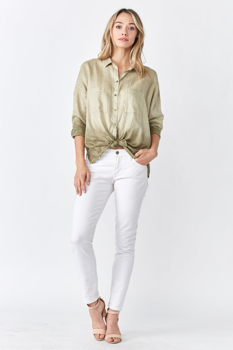 Linen Dip Dye Top