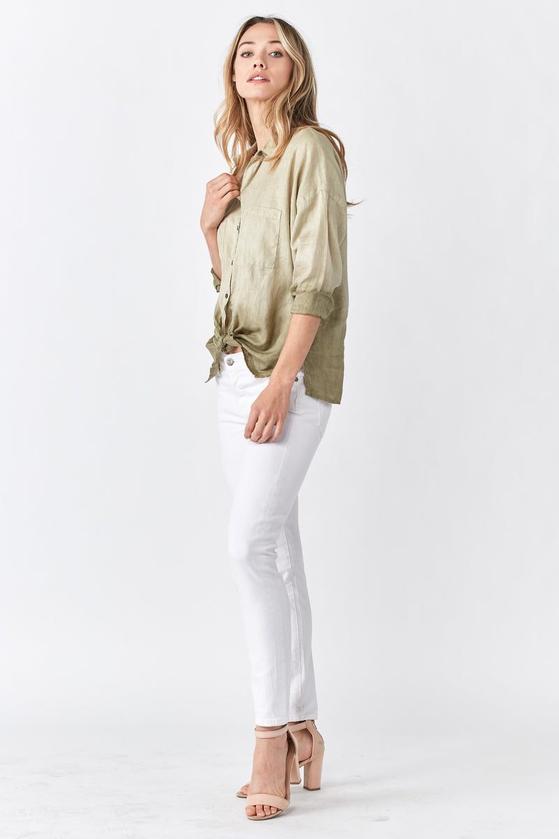 Linen Dip Dye Top