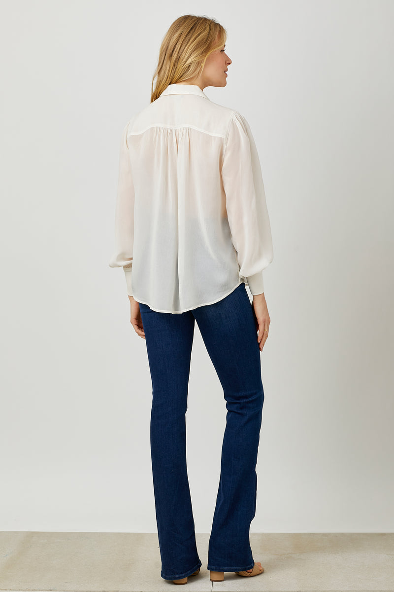 Long Sleeve Rib Cuff Button up shirt