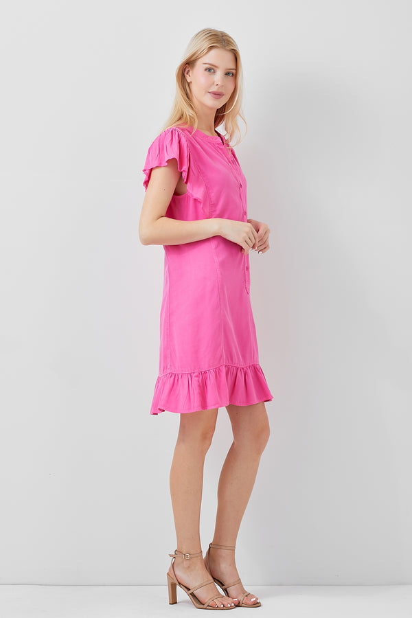 Ruffle Sleeve Dress