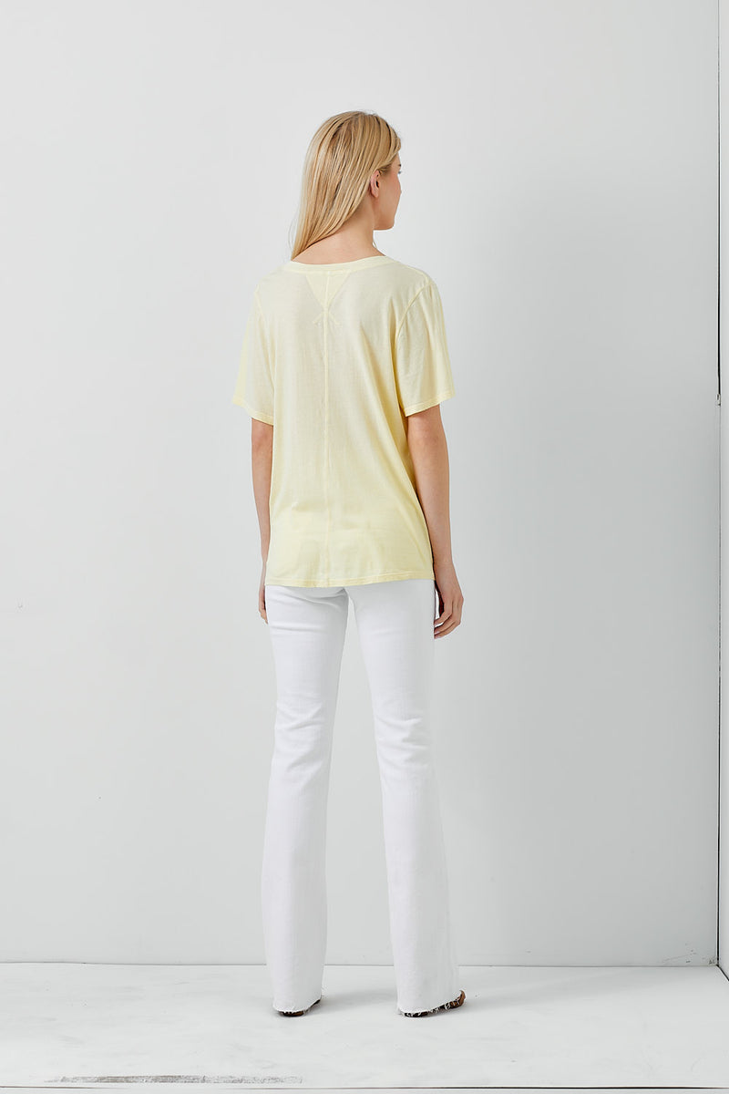 Short Sleeve V Neck Top