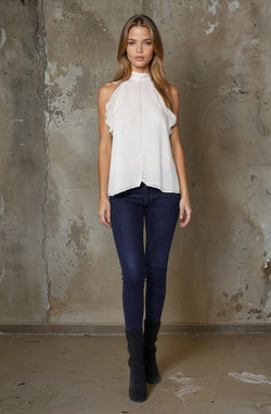 Sleeveless Ruffle Top