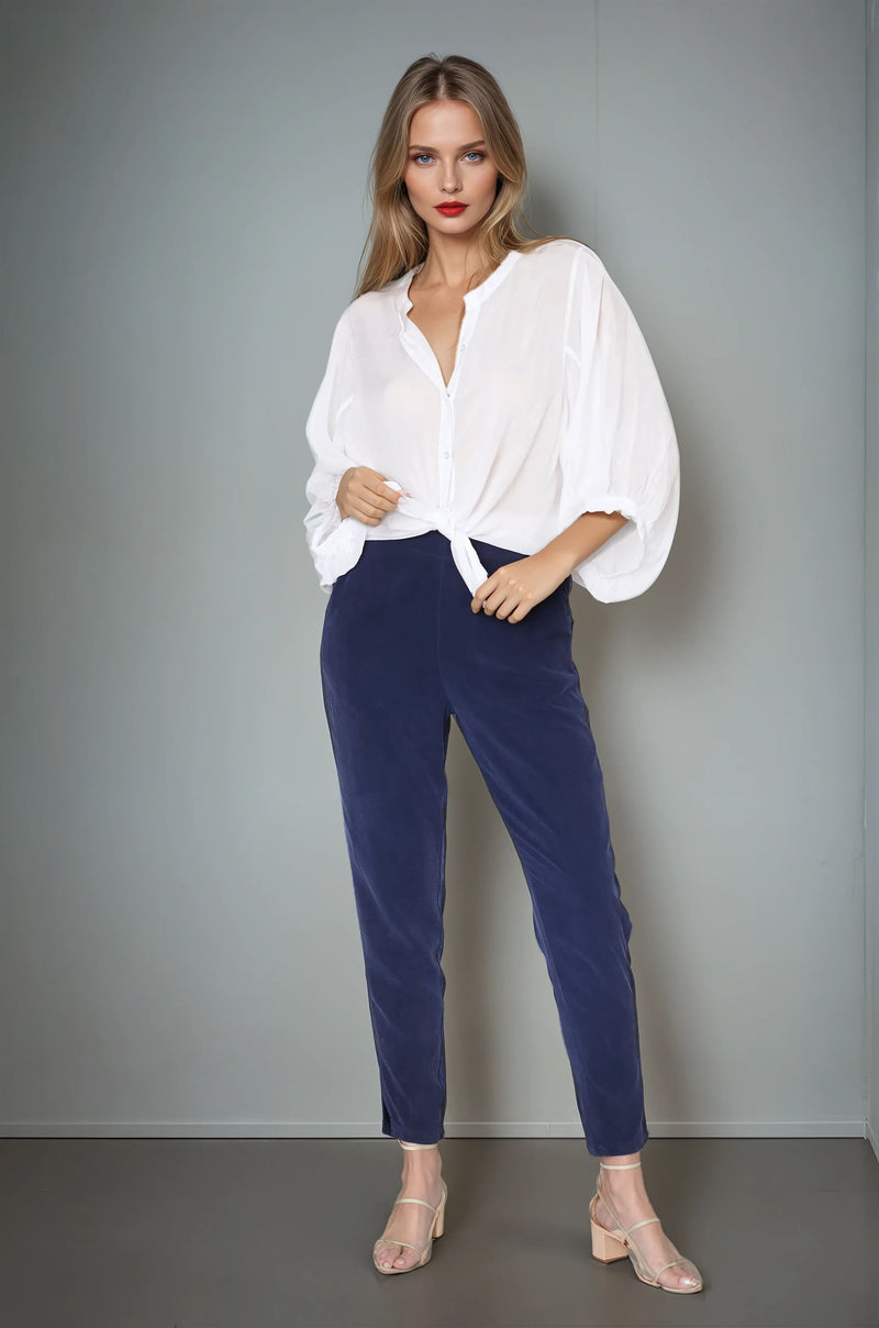 Janis Puff  Sleeve Button Down Blouse