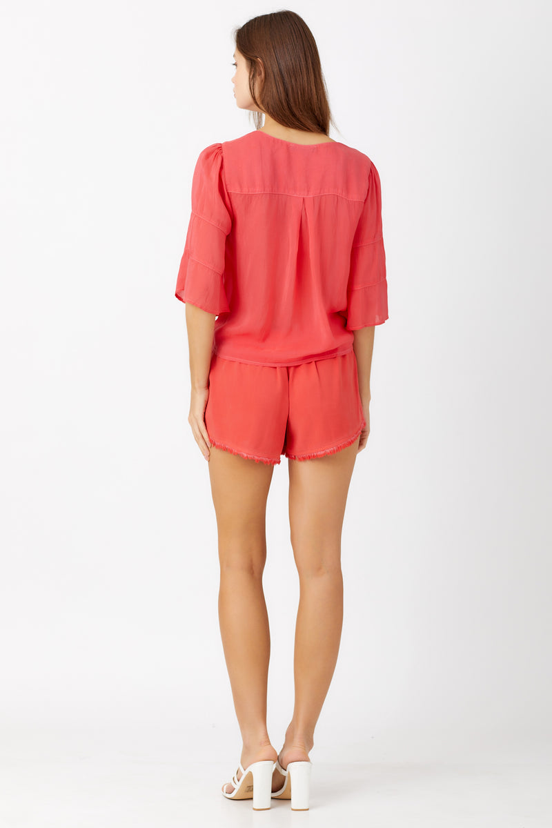 Frayed Tencel Short