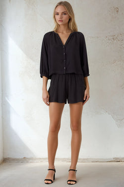 3/4  Button Down Shirt