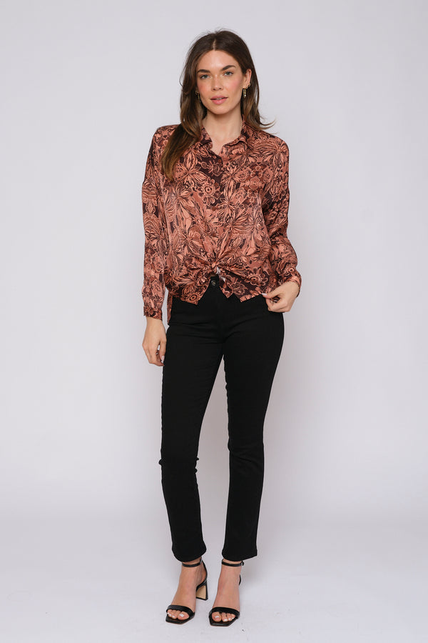 Tie Frtont Printed Top