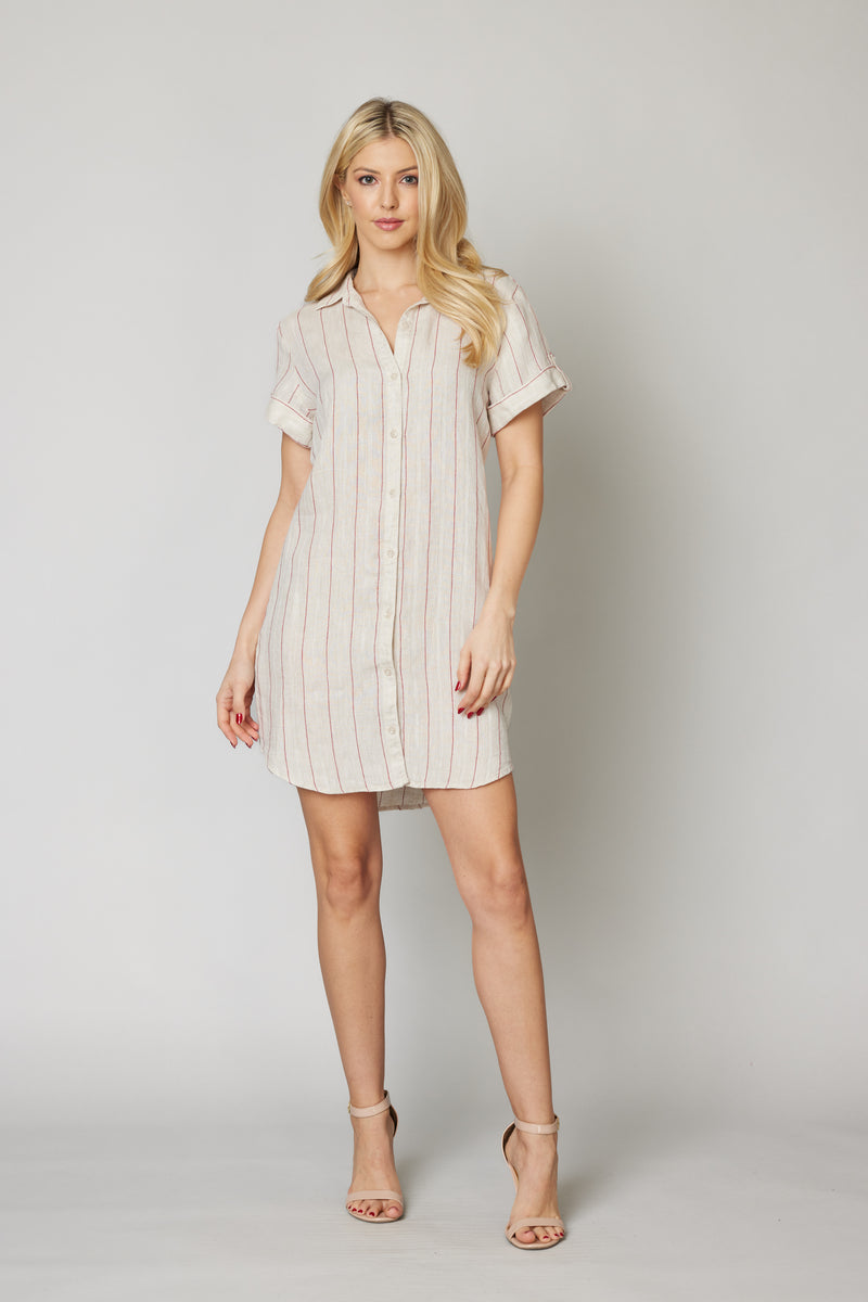 Short Sleeve Shirt Dress