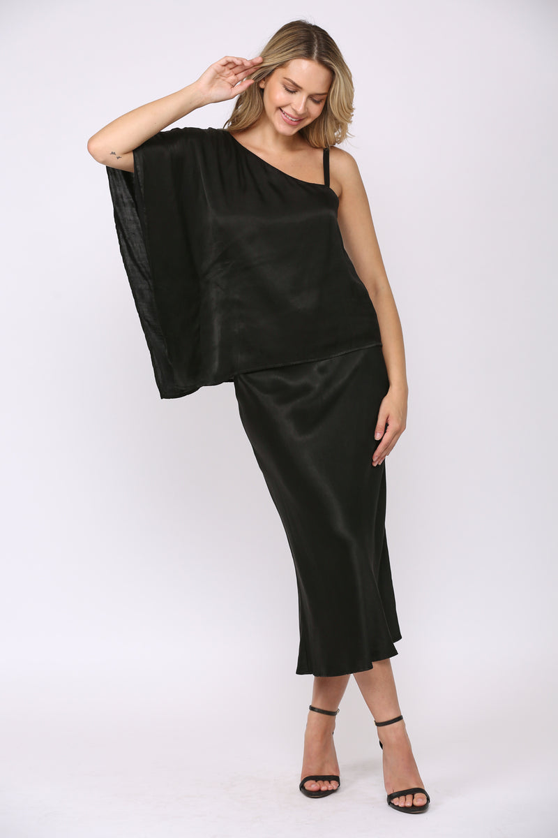 High-Rise Midi Skirt