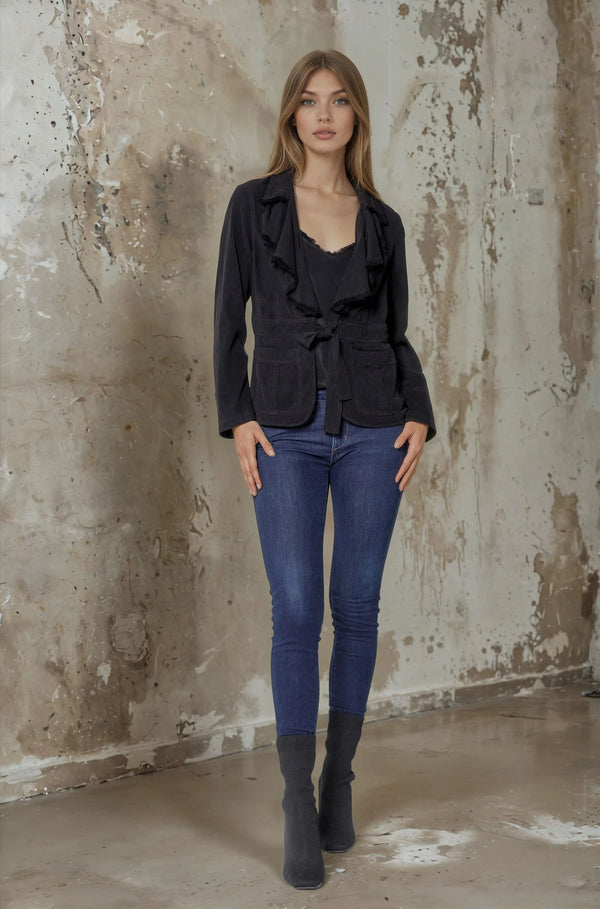 Long Sleeve Ruffle Jacket