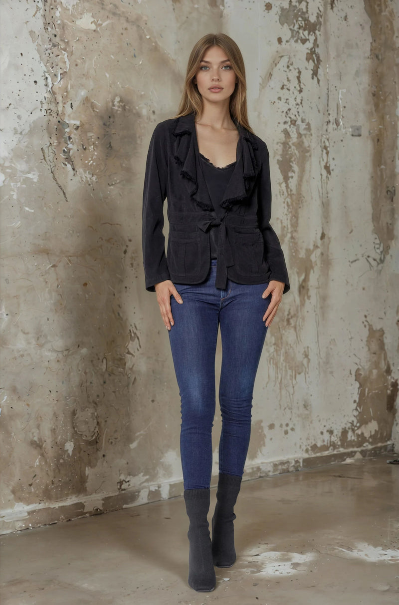 Long Sleeve Ruffle Jacket