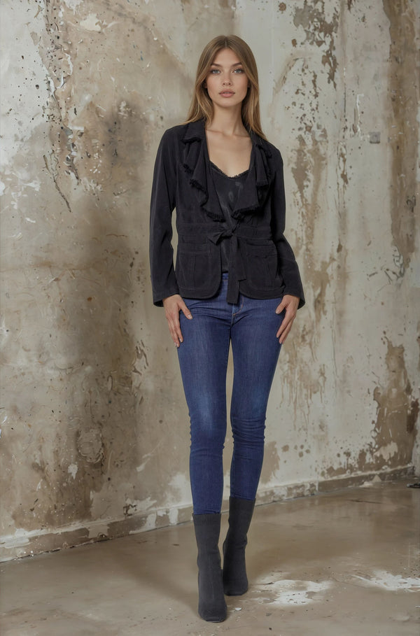 Long Sleeve Ruffle Jacket