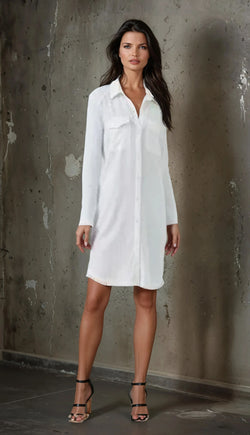 Mixed Media Long Sleeve Dress