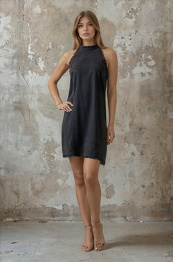 Ashely Fray Halter Dress