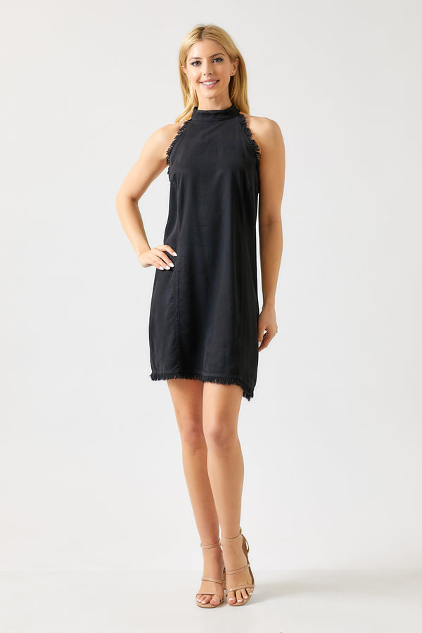 Ashely Fray Halter Dress