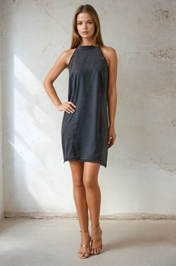 Ashely Fray Halter Dress
