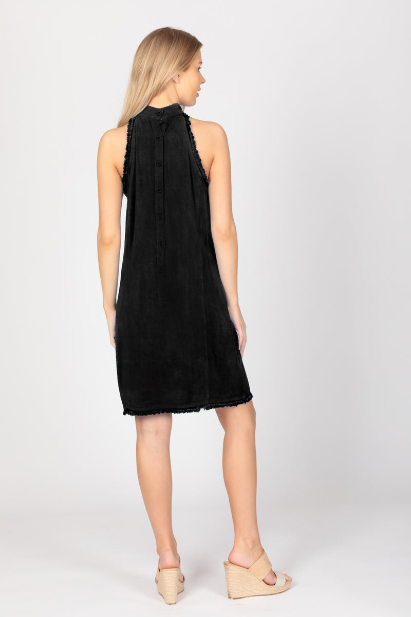 Ashely Fray Halter Dress