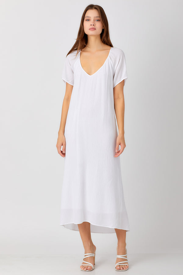 Short Sleeve Midi Dress