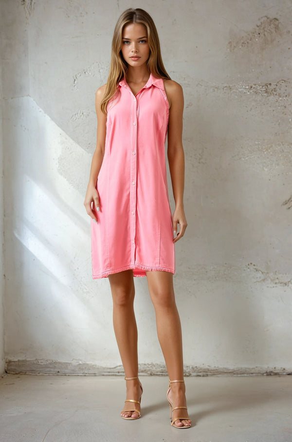 Sleeveless Button Down Dress