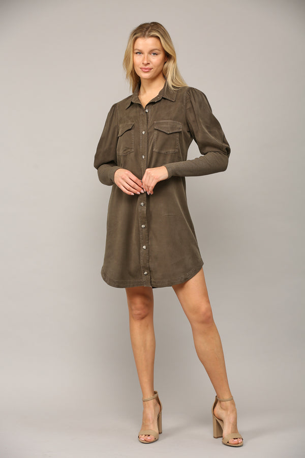 Long Sleeve Button Down Dress Jacket