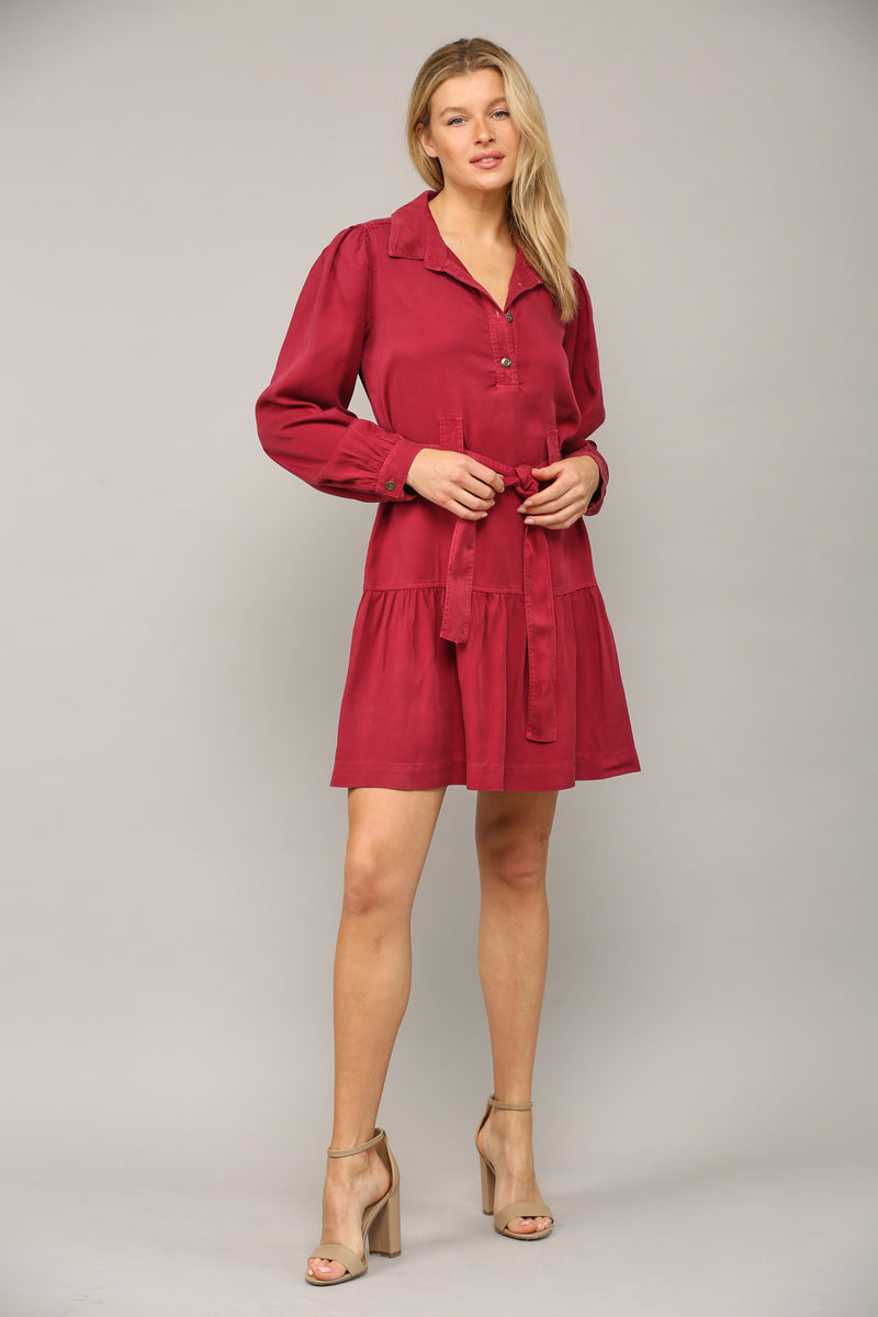 Long Sleeve Button Up Dress