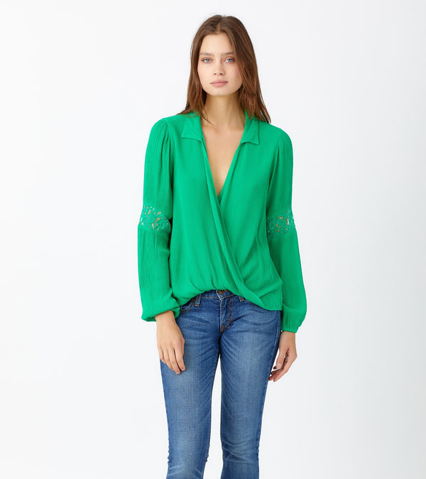 Surplice Long Sleeve Top