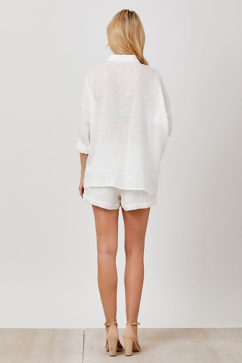 Hanky Linen Cargo Pocket Top