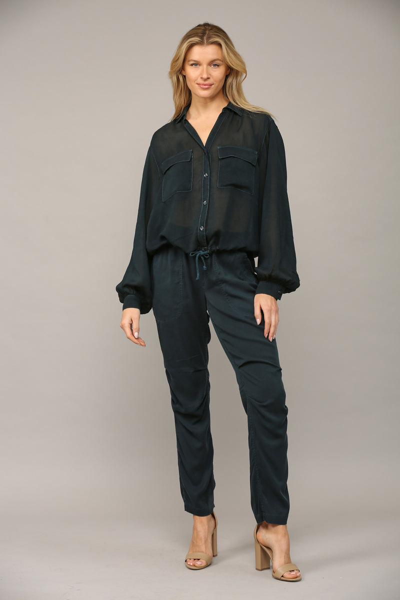 Tie Front Cargo Pockt Top