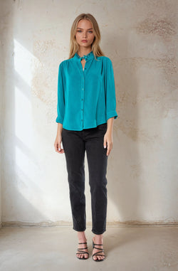 Fry Trim - Mandarin Collar Top