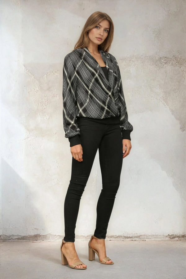 Cross Over Long Sleeve Top
