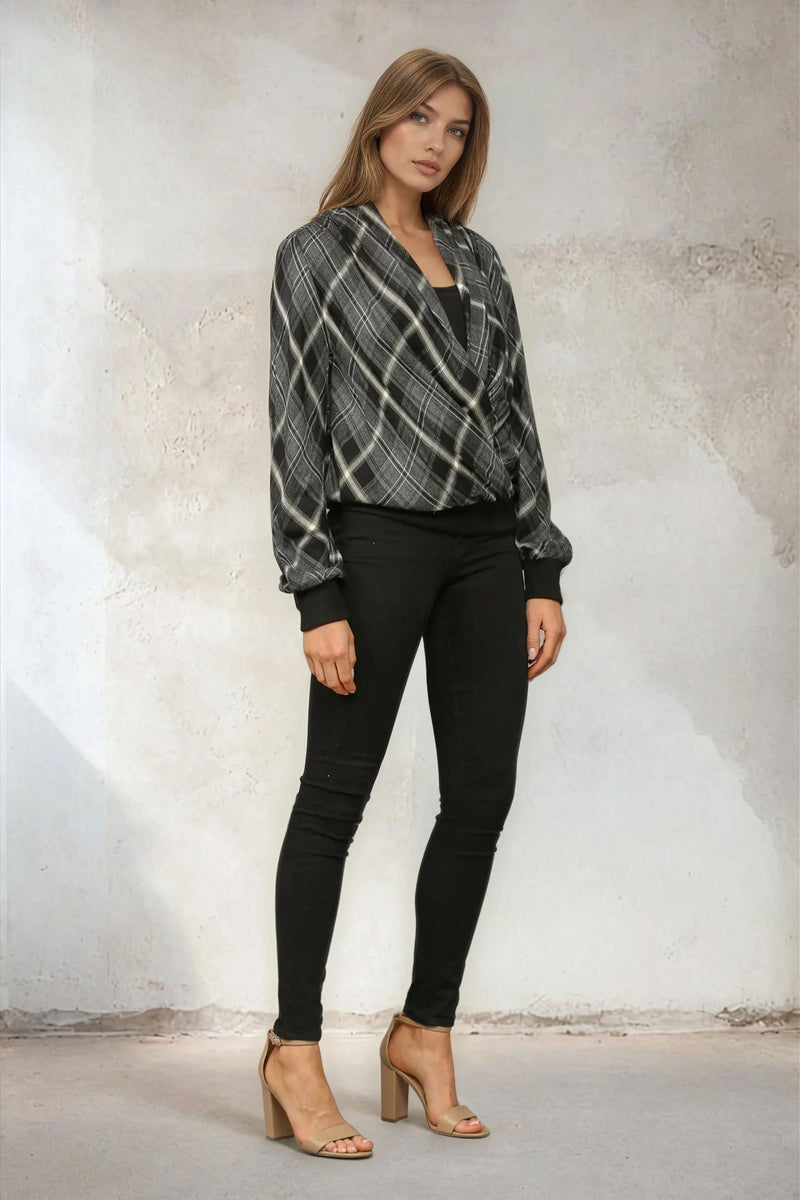 Cross Over Long Sleeve Top