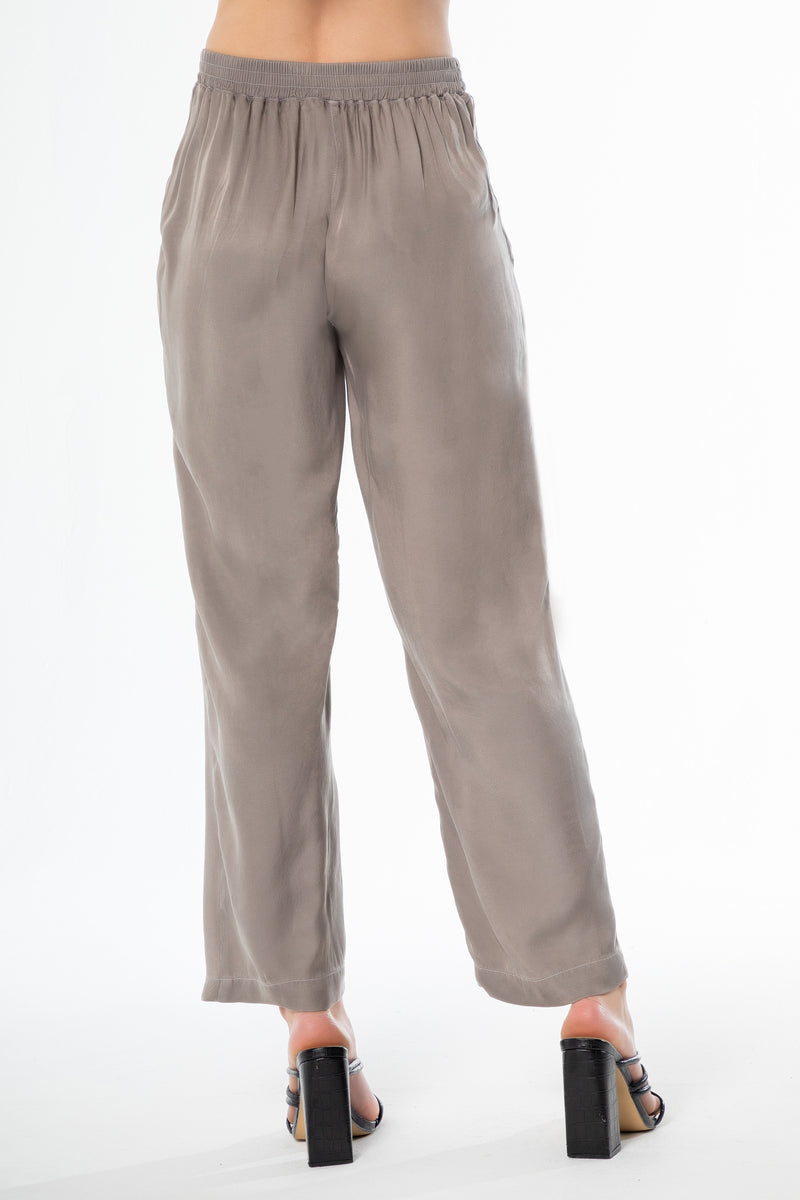 Cupro Flared Pull On Pants
