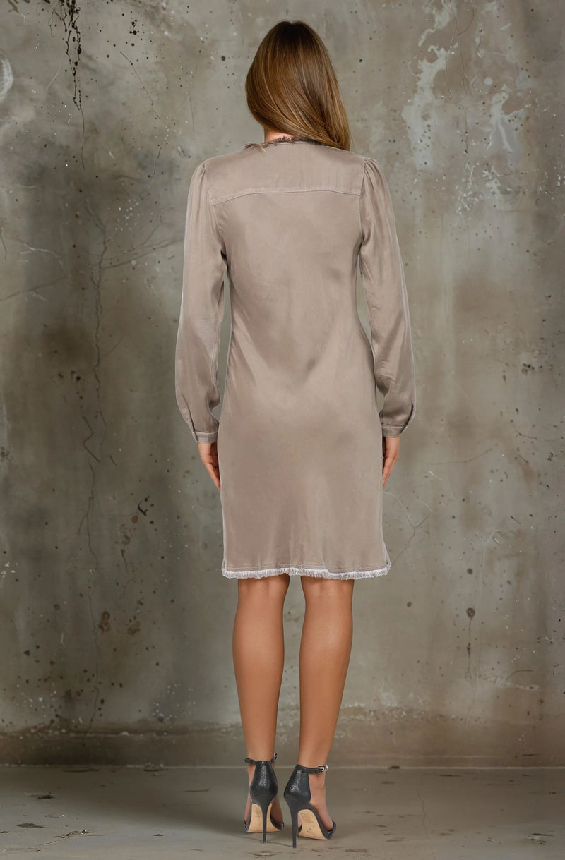 long sleeve bias dress Silk Laundry Full Sleeve Bias Dress