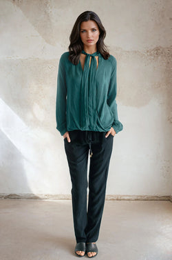 Alexi Tie Front Top