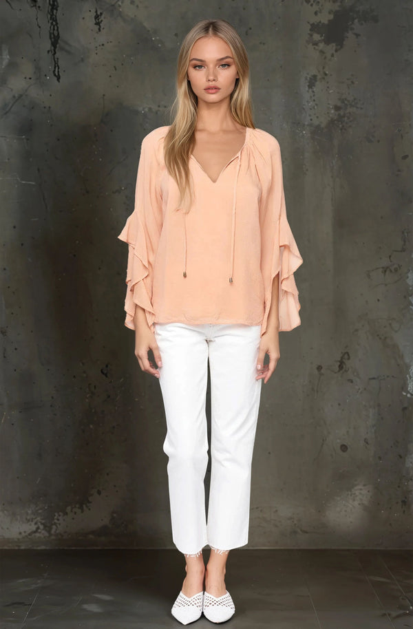 Ruffle Sleeve Date Night Top
