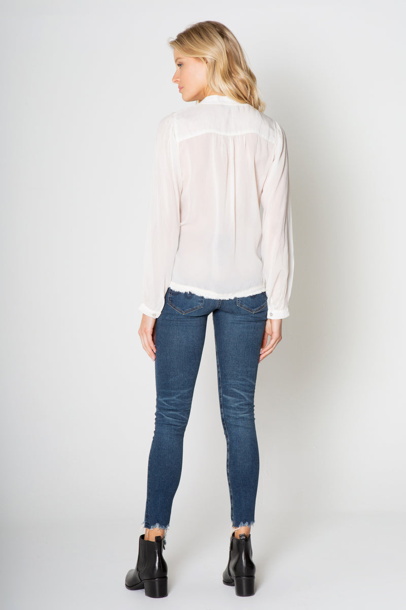 LONG SLEEVE PEASANT TOP