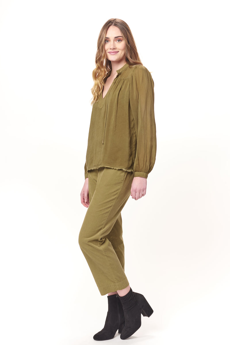 LONG SLEEVE PEASANT TOP