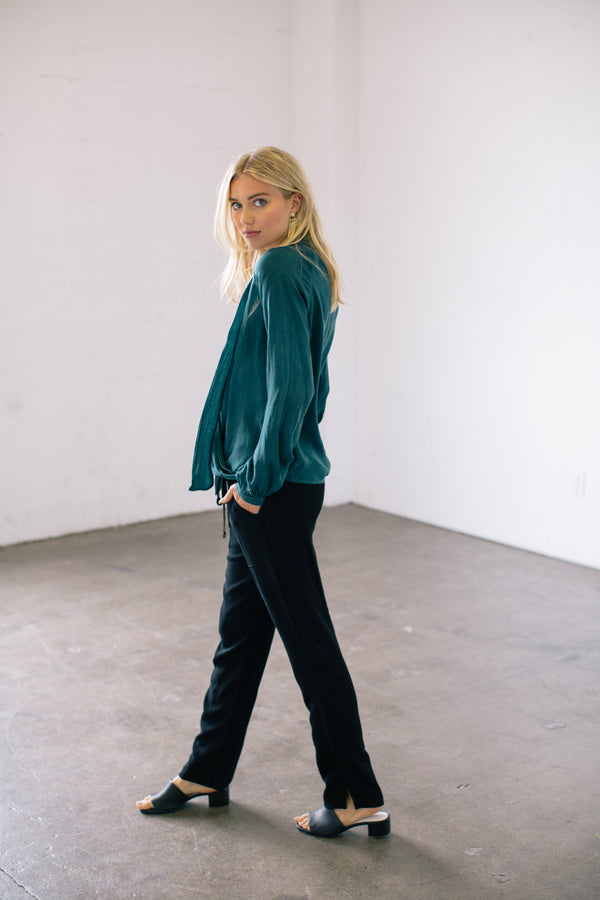 Alexi Tie Front Top