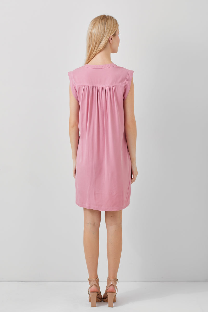 Pocket Front Sleeveless Dress