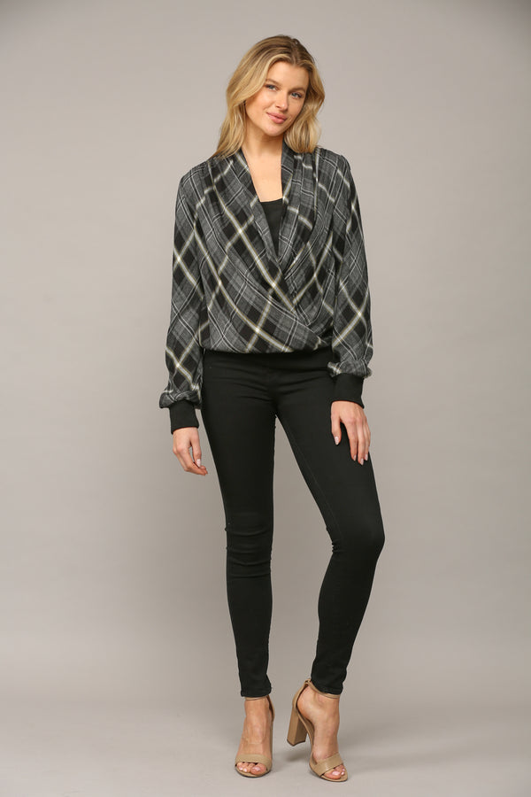 Cross Over Long Sleeve Top