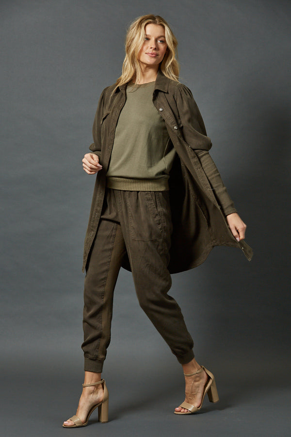 Long Sleeve Button Down Dress Jacket