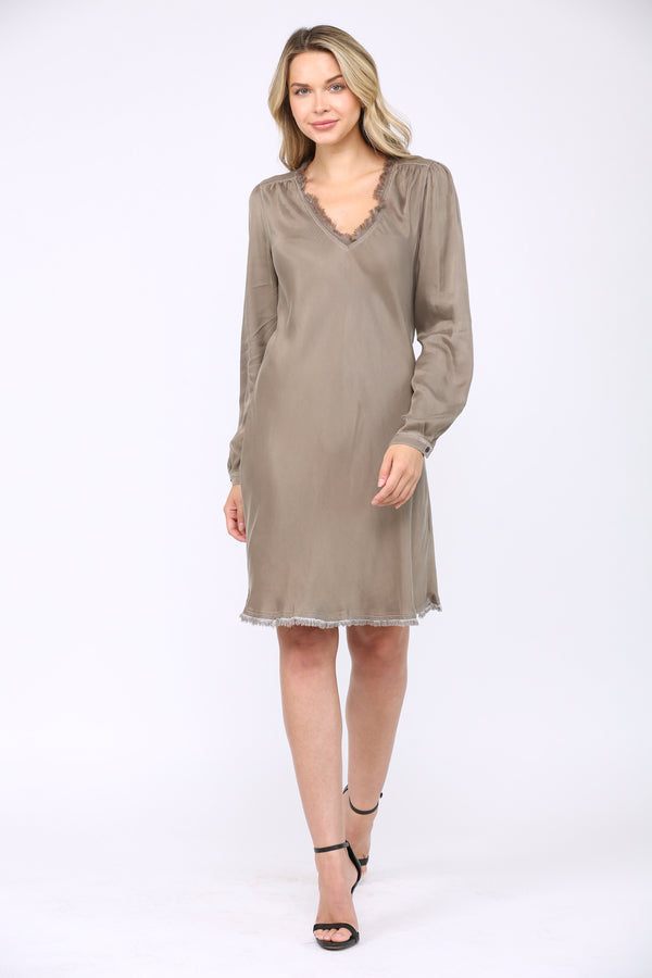 Long Sleeve Bias Cut Dress