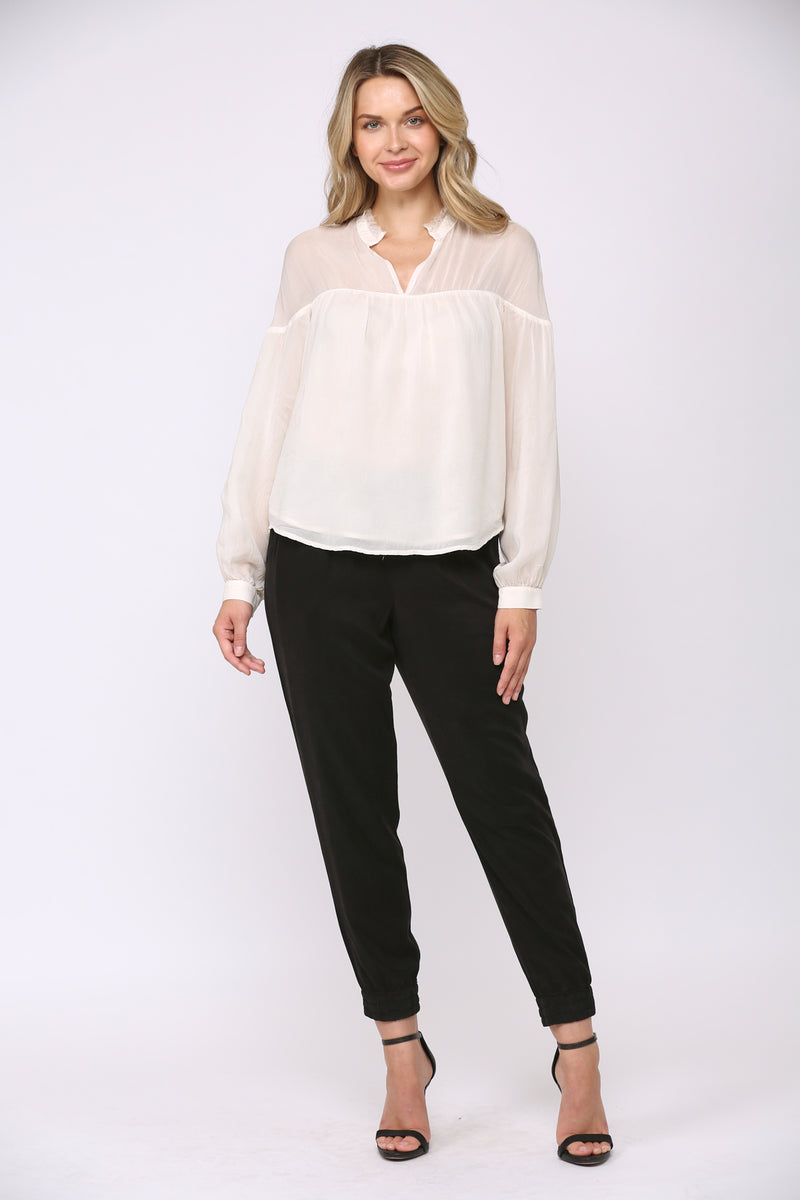 Long Sleeve Peasant Top