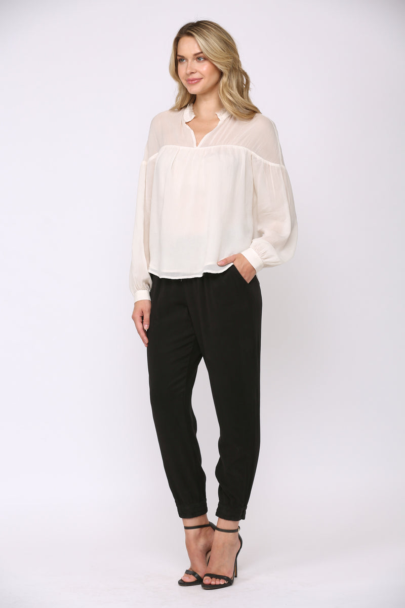 Long Sleeve Peasant Top