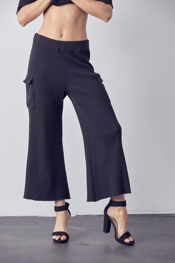 Drawstring Culotte Pants