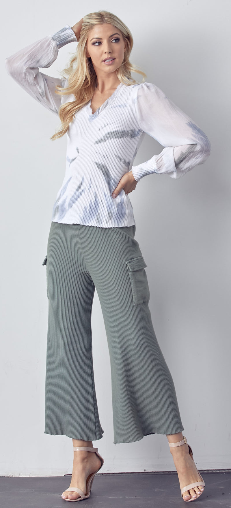 Drawstring Culotte Pants