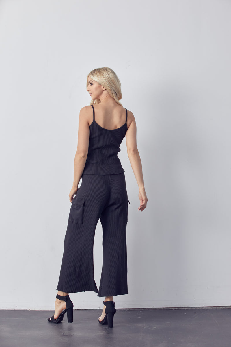 Drawstring Culotte Pants