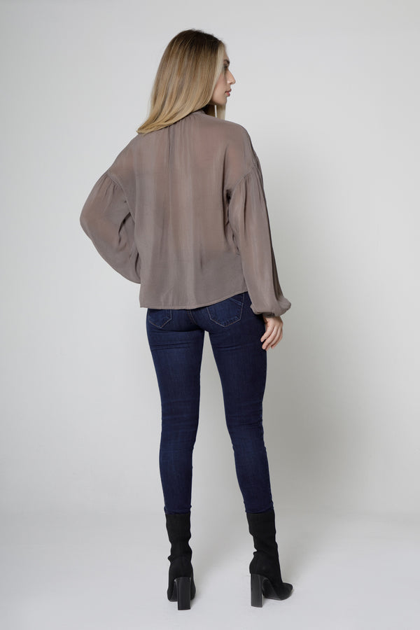 Long Sleeve Blouson Top