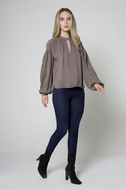 Long Sleeve Blouson Top