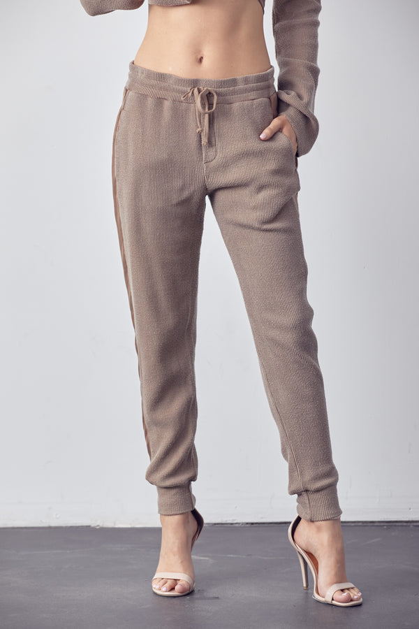 Mixed Meda Drew String Jogger Pants